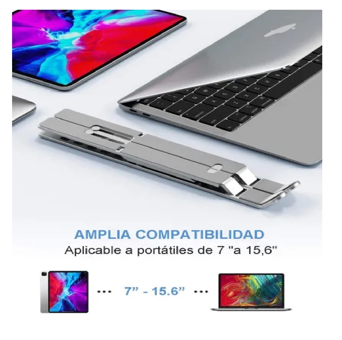 Base Soporte Para Laptop De Aluminio, Plegable, Portátil