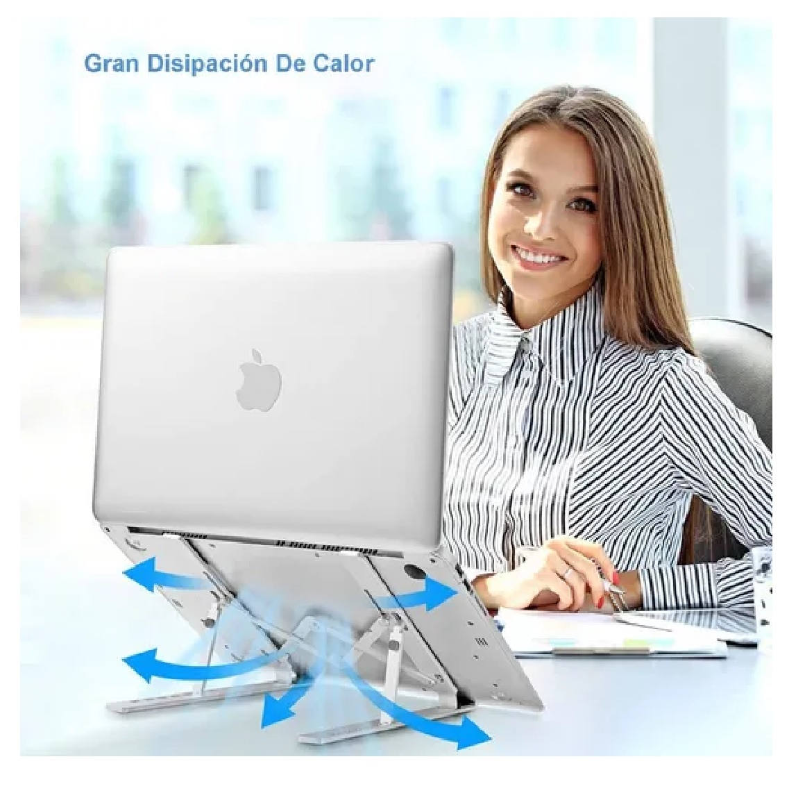 Base Soporte Para Laptop De Aluminio, Plegable, Portátil