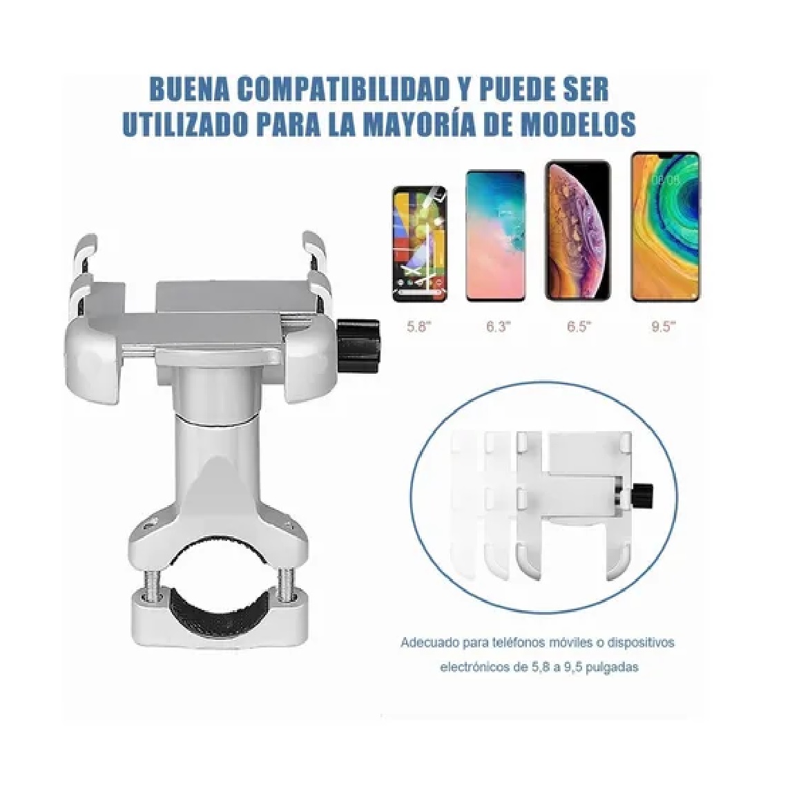 Soporte Base Porta Celular Moto 360º Magnetico Cargador Usb