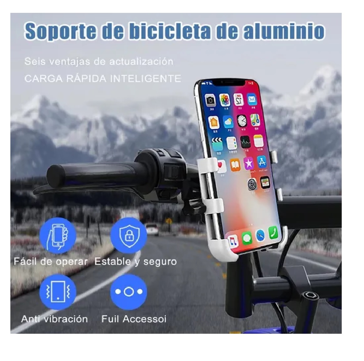 Soporte Base Porta Celular Moto 360º Magnetico Cargador Usb