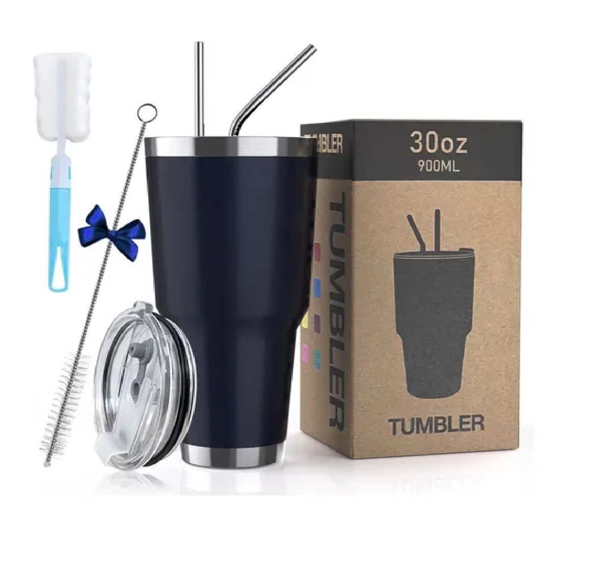 Taza Térmica De Acero Inoxidable De 30 Oz Azul