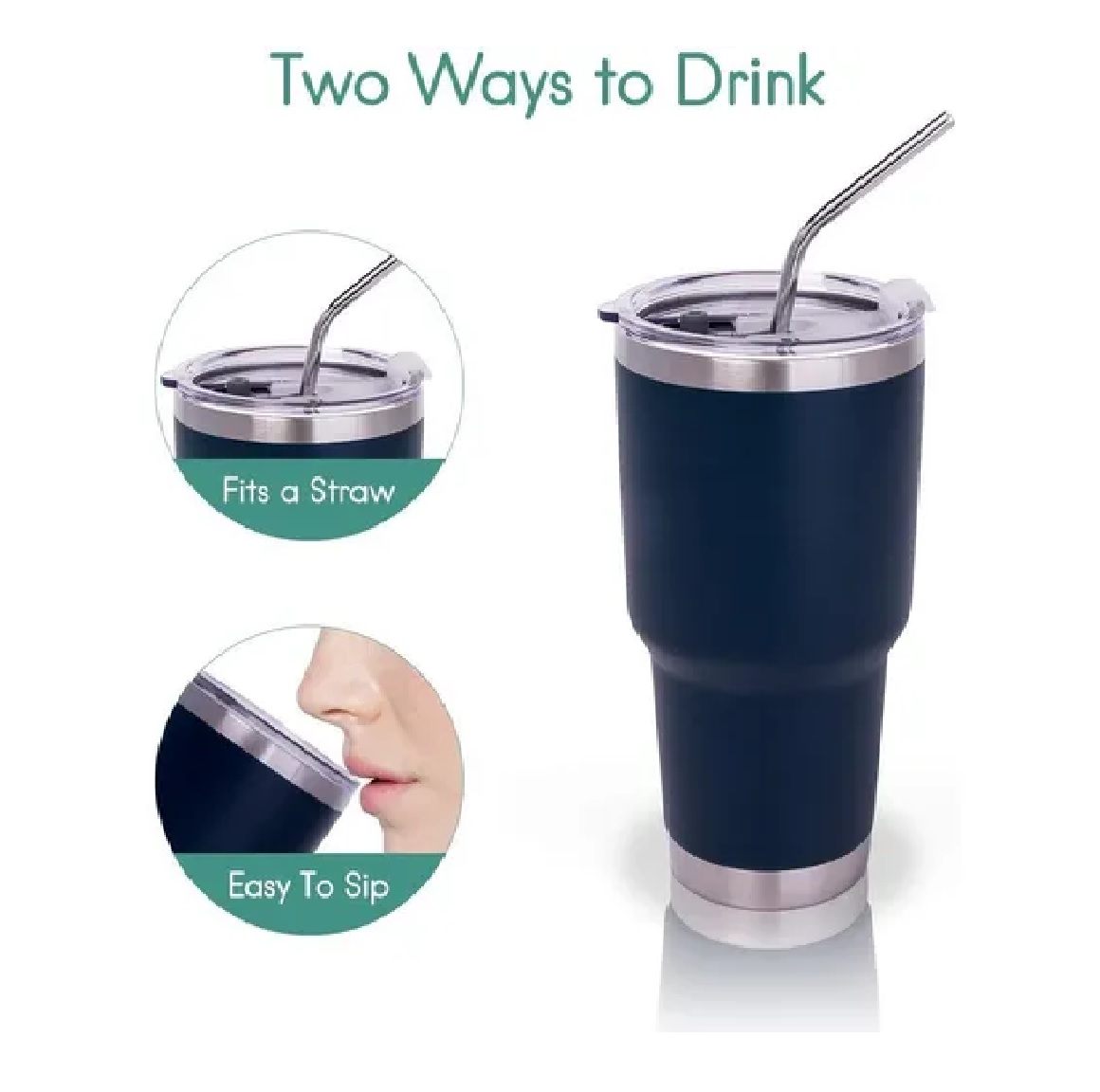 Taza Térmica De Acero Inoxidable De 30 Oz Azul