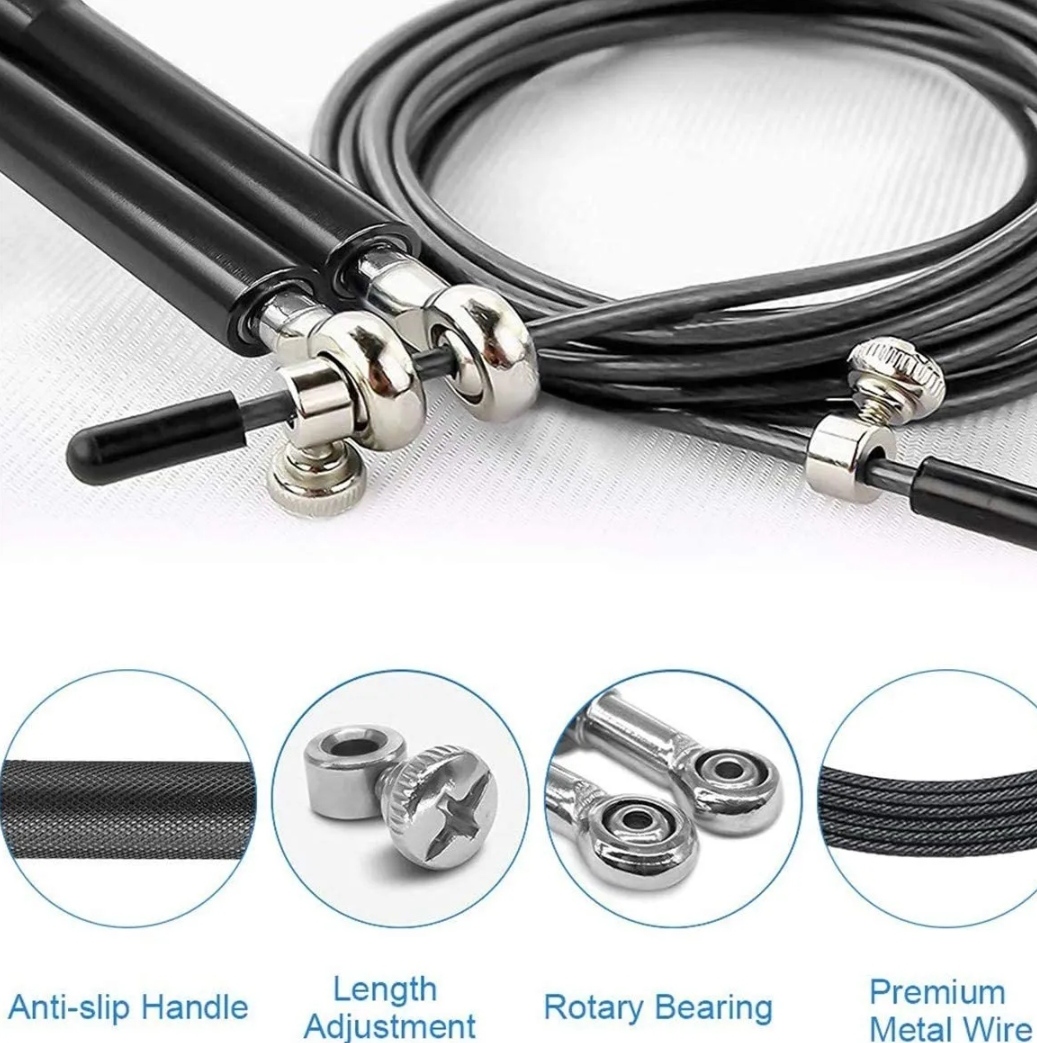 Cuerda Saltar Aluminio Box Crossfit Ultra Rapida.