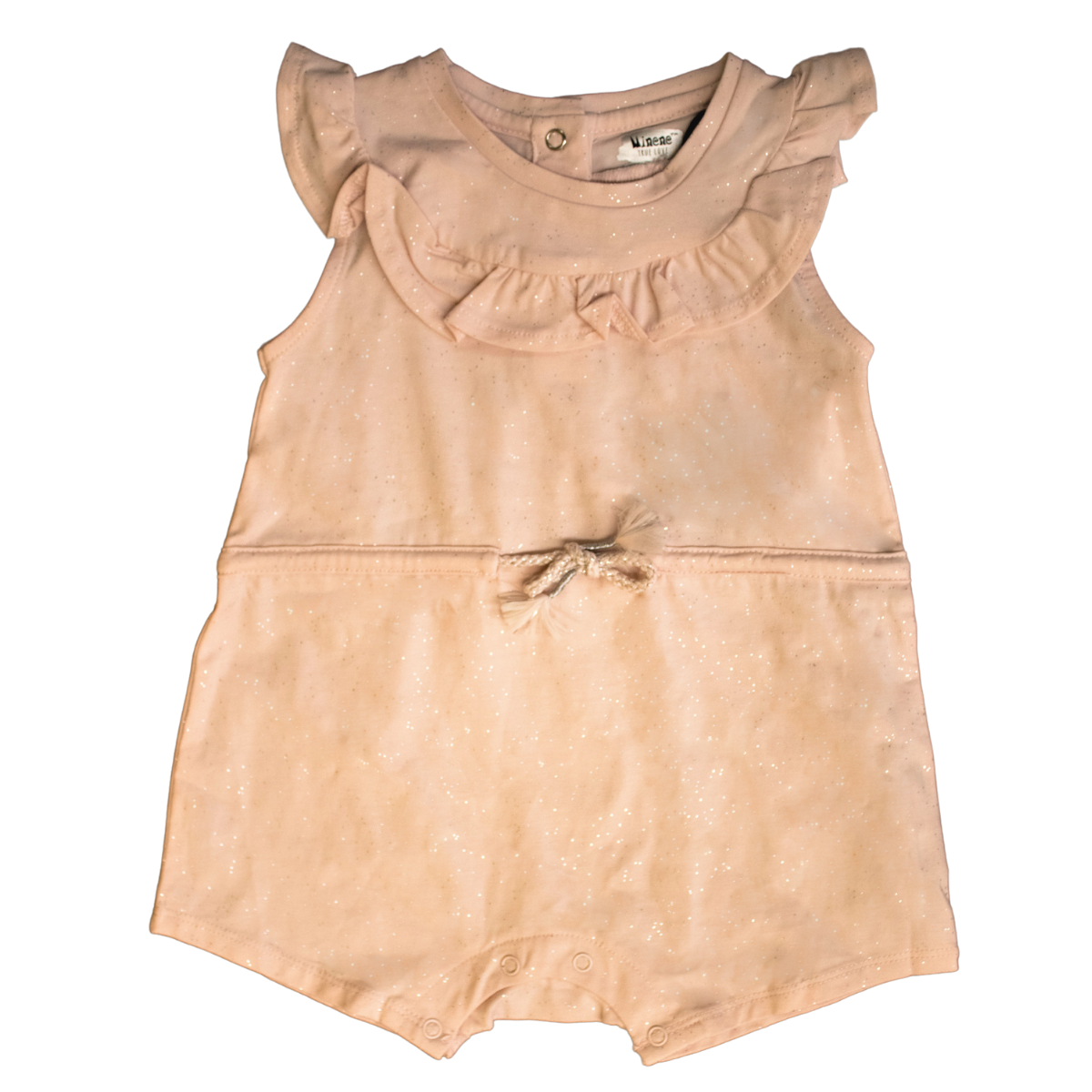 conjunto de bebe rosa con brillos 