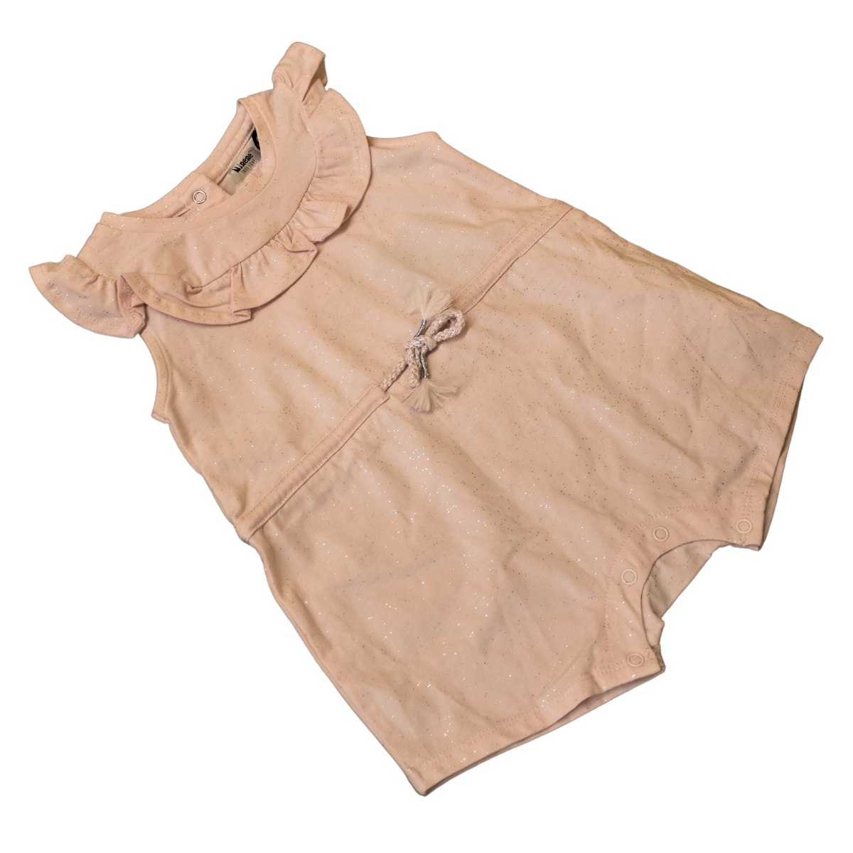 conjunto de bebe rosa con brillos 