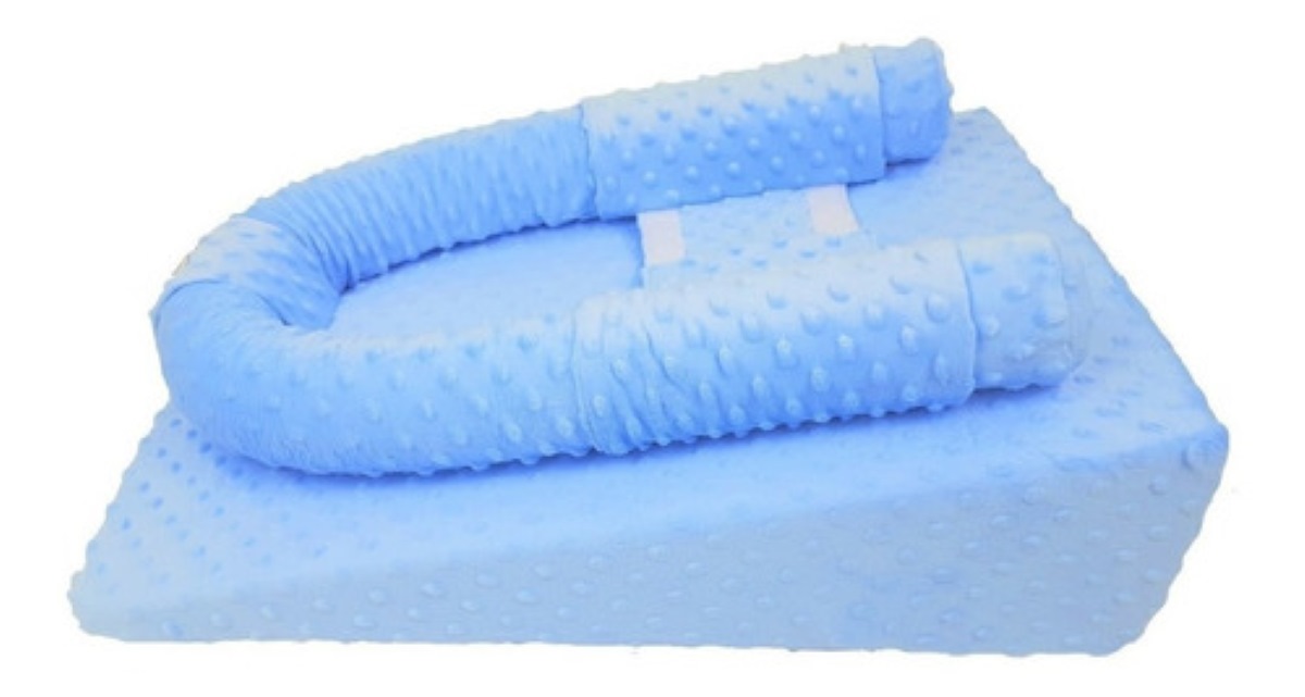 Cojín Antirreflujo Colchón Para bebe Cuna Azul