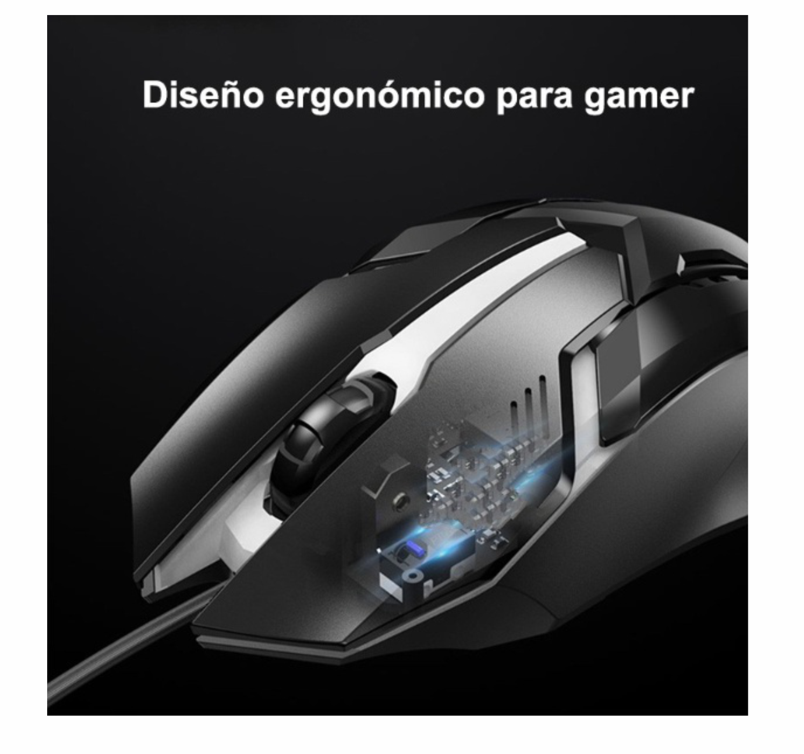 Mouse usb gamer ratón con Luz led diseño ergonomico sensor super sensible y estable universal RGB