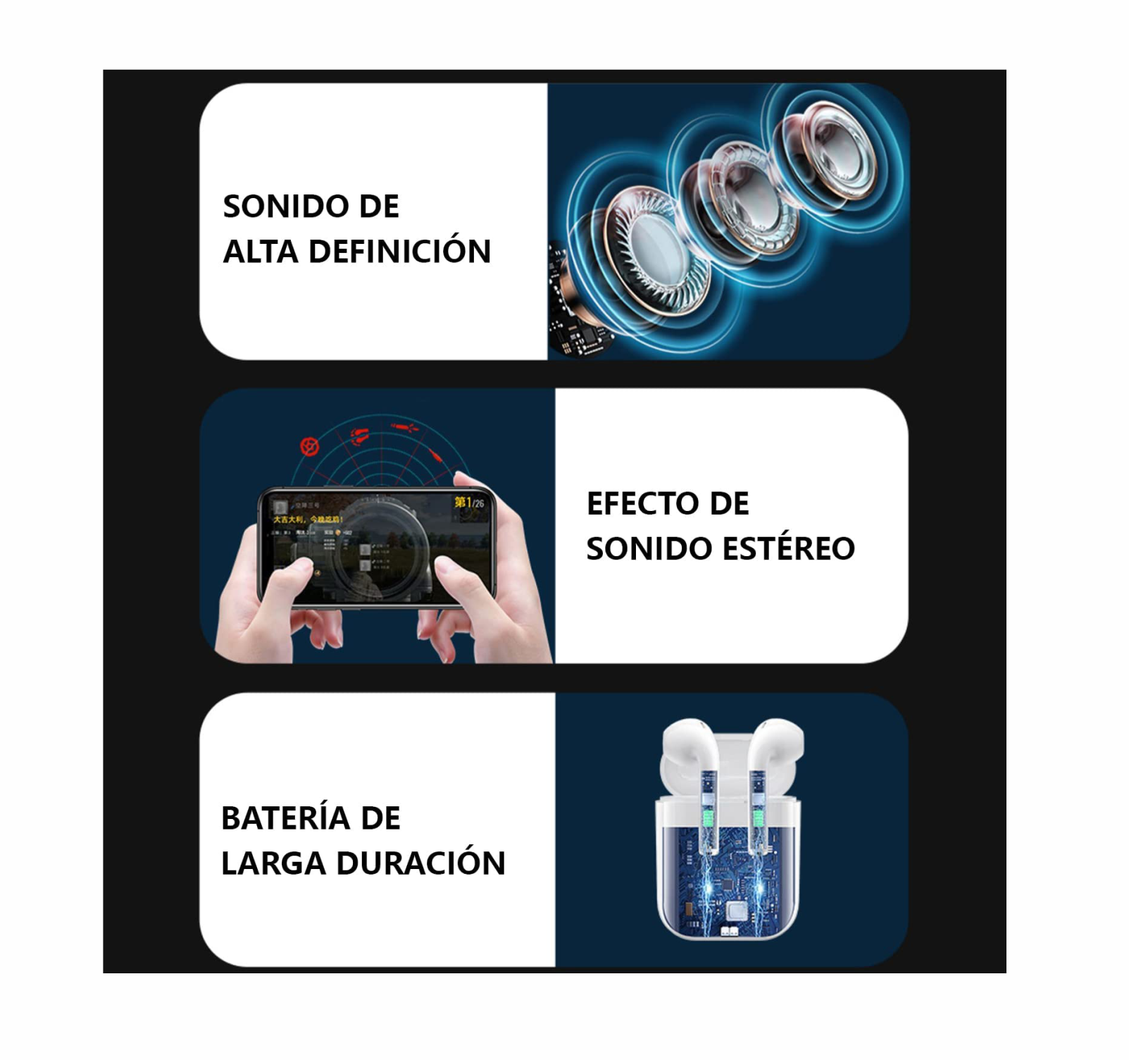 Audífonos inalámbricos bluetooth deportivos tipo airpods Bluetooth manos libres llamadas 