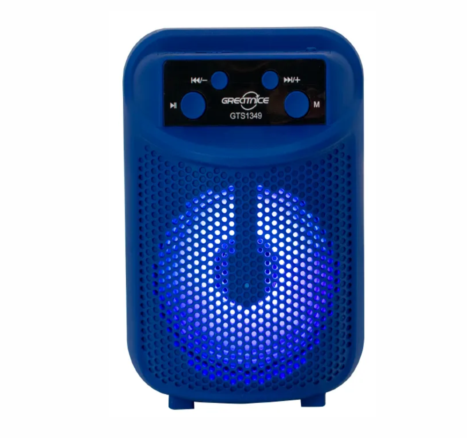 Mini bocina 3 pulgadas LED radio fm, usb y SD 1349 diseño compacto batería recargable calidad de audio con agarradera