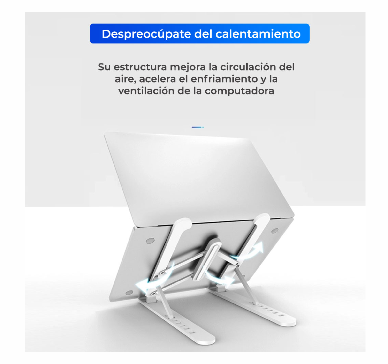 Soporte base para laptop plegable antideslizante altura ajustable ancho y alto Diseño ergonómico alta resistencia