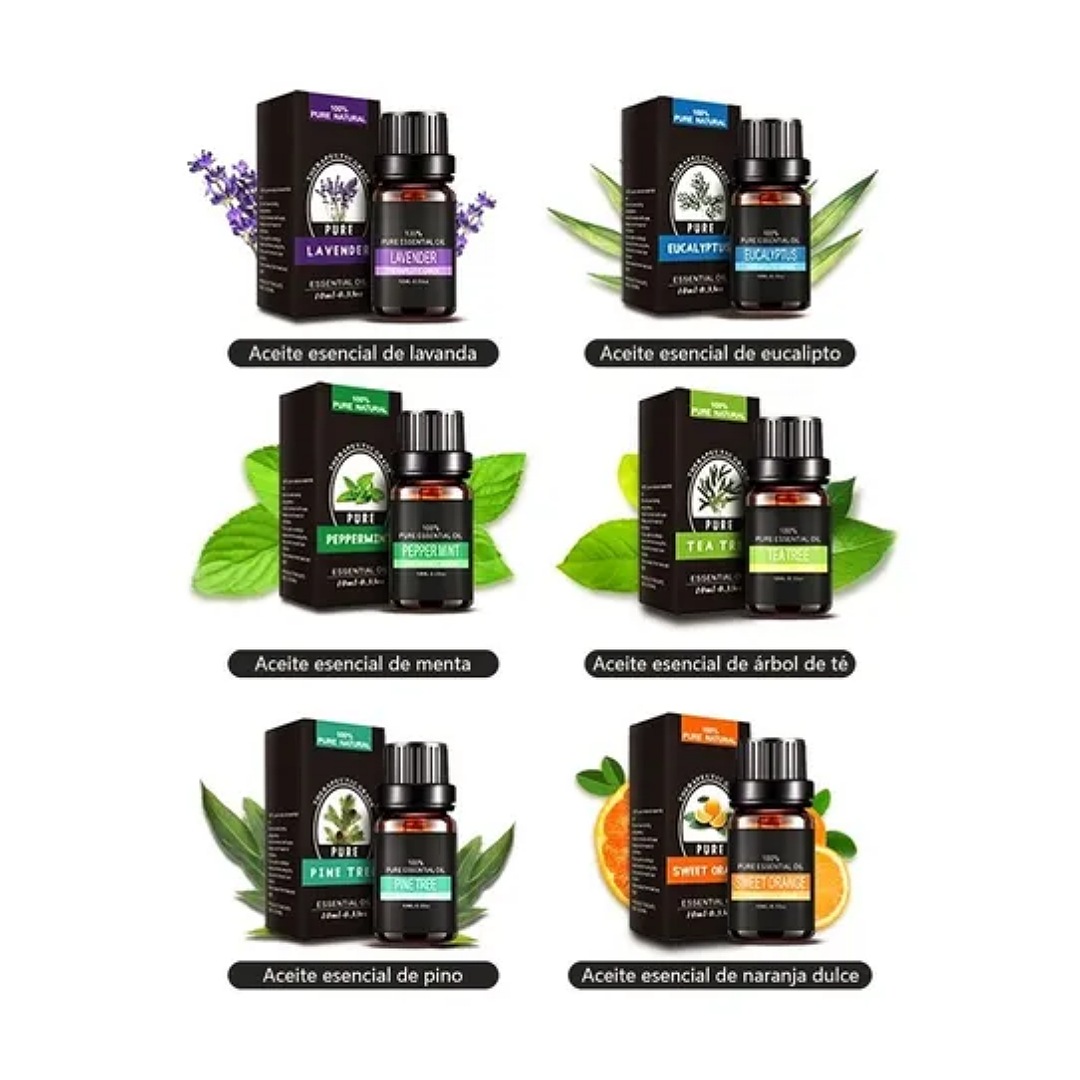 12 Botellas De Aceites Esenciales Para Aromaterapia Puro