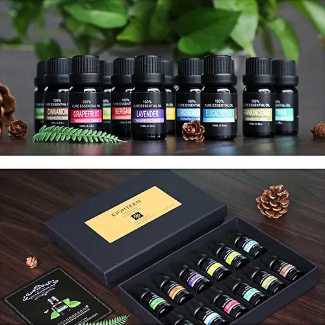 12 Botellas De Aceites Esenciales Para Aromaterapia Puro