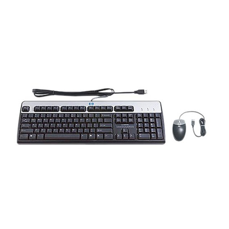 Kit de Teclado y Mouse HP 631341-B21, USB, Negro