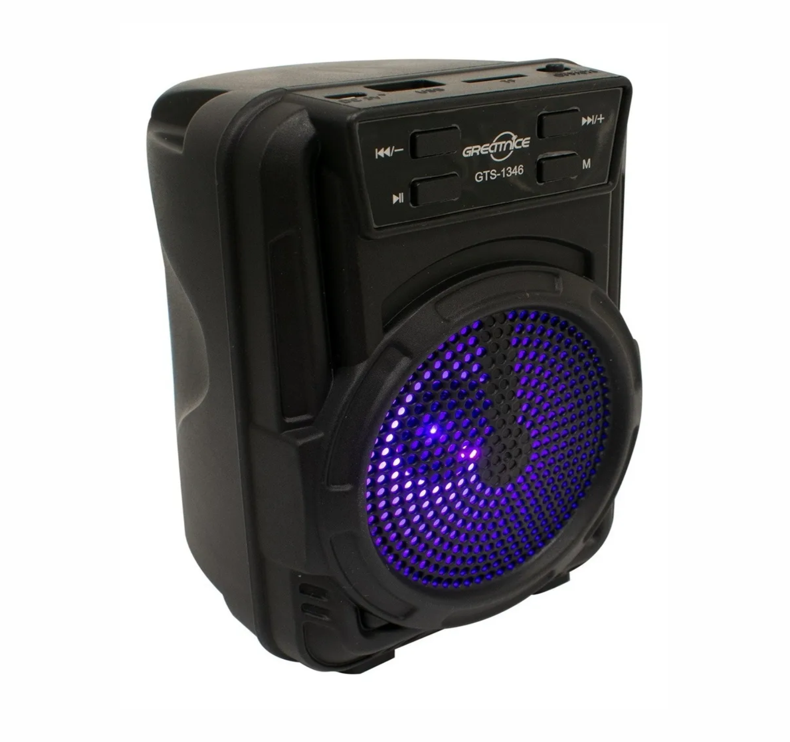 MINI Bocina Portátil Con Bluetooth radio FM lector USB y micro SD Bateria recargable 3 pulgadas 1346