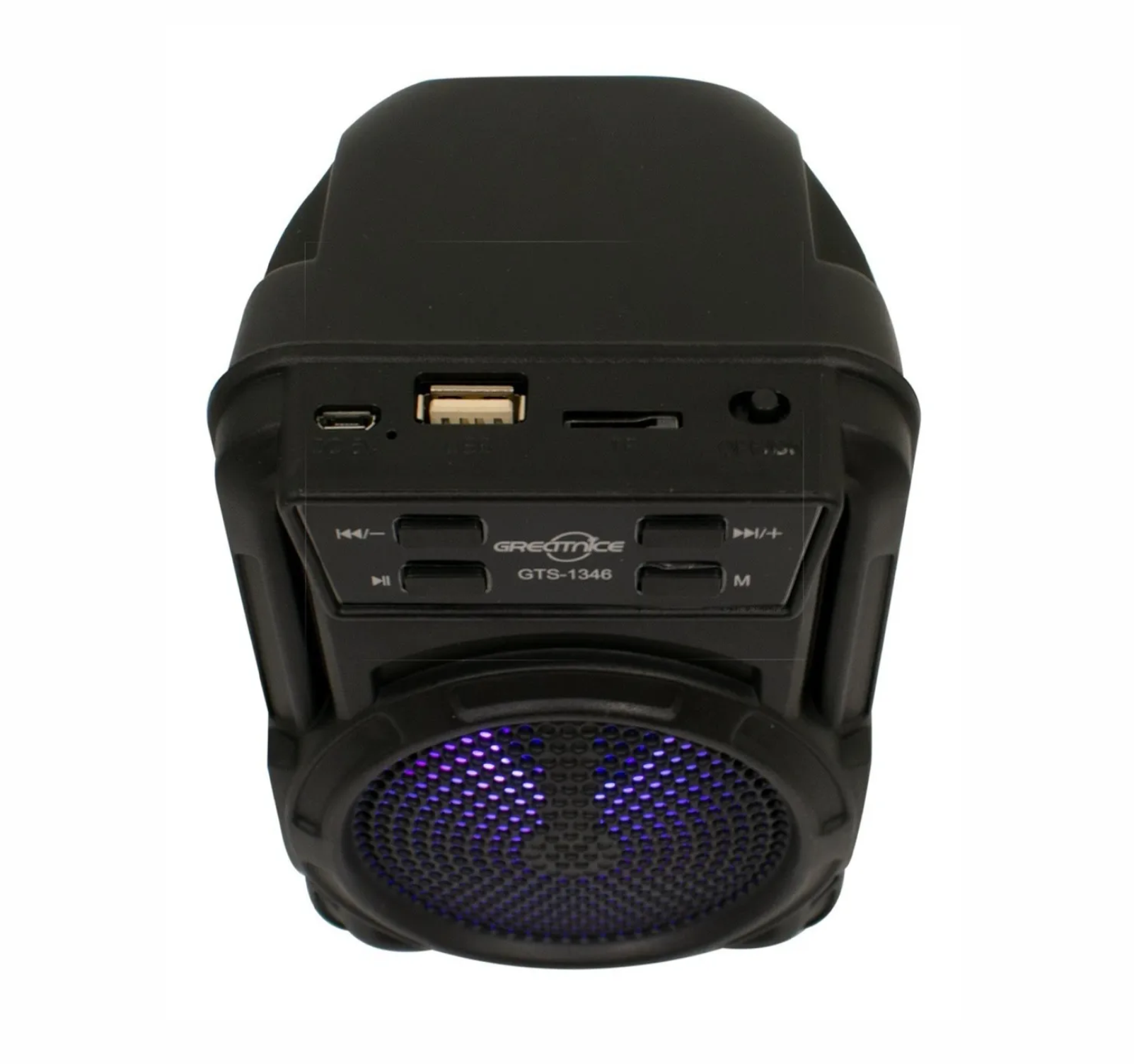 MINI Bocina Portátil Con Bluetooth radio FM lector USB y micro SD Bateria recargable 3 pulgadas 1346