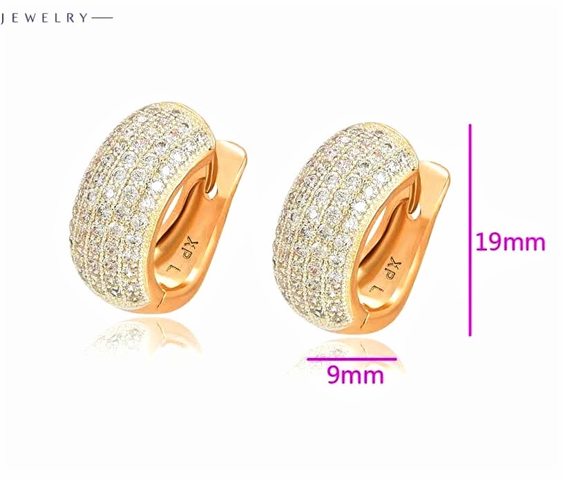 Aretes Grande Elegantes Mujer Arracadas Finas Fiesta Moda Oro Laminado 18k 