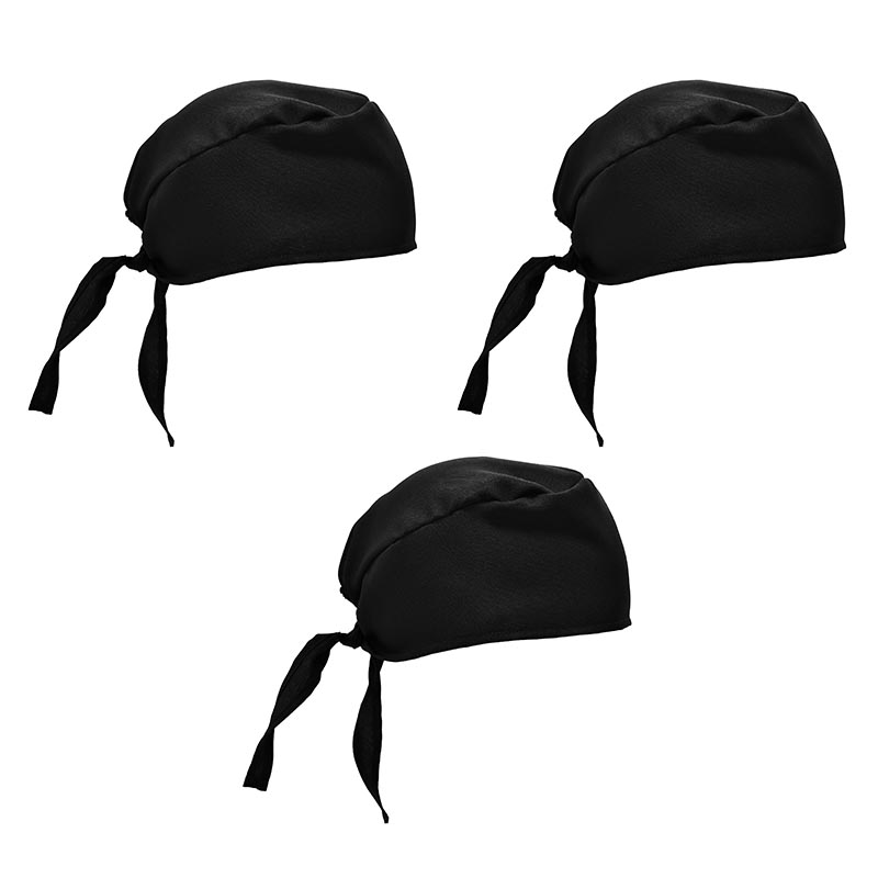 Paquete de 3 Gorros de Cocina Ajustables, Gorro de Chef de Cobertura Maxima 