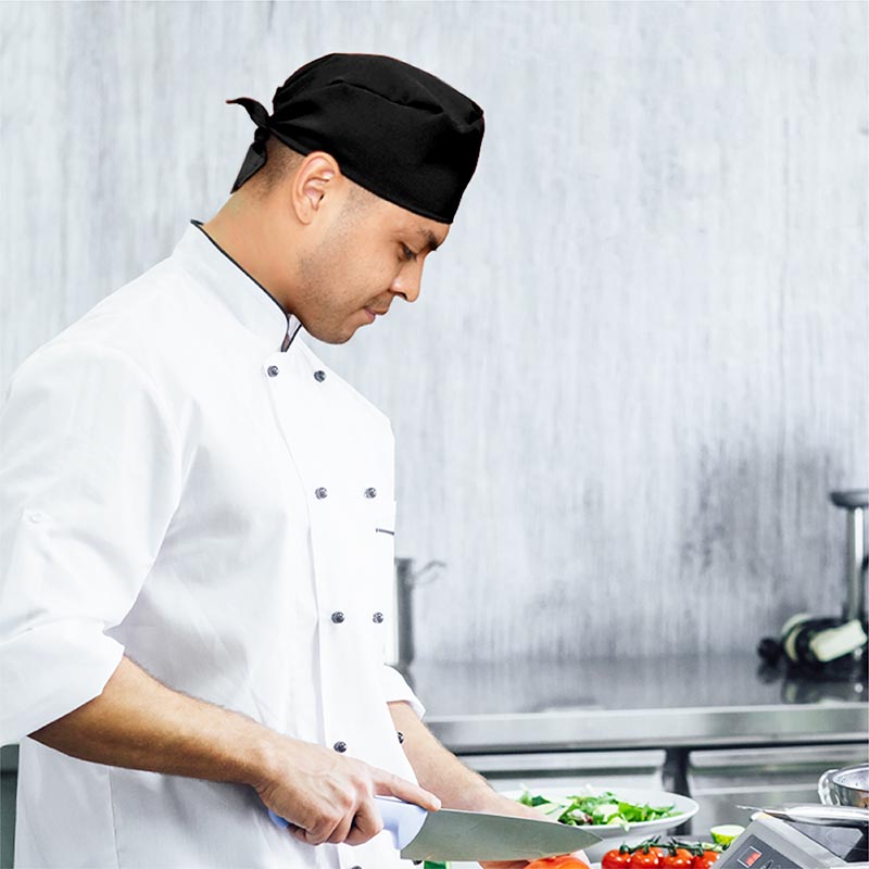 Paquete de 3 Gorros de Cocina Ajustables, Gorro de Chef de Cobertura Maxima 