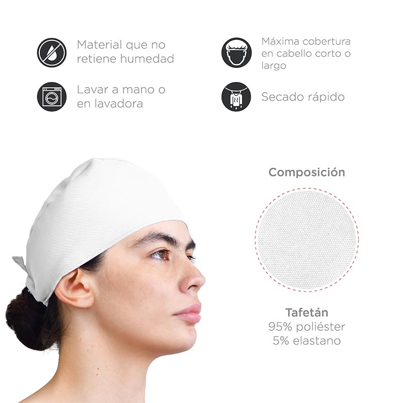 Paquete de 3 Gorros de Cocina Ajustables, Gorro de Chef de Cobertura Maxima 