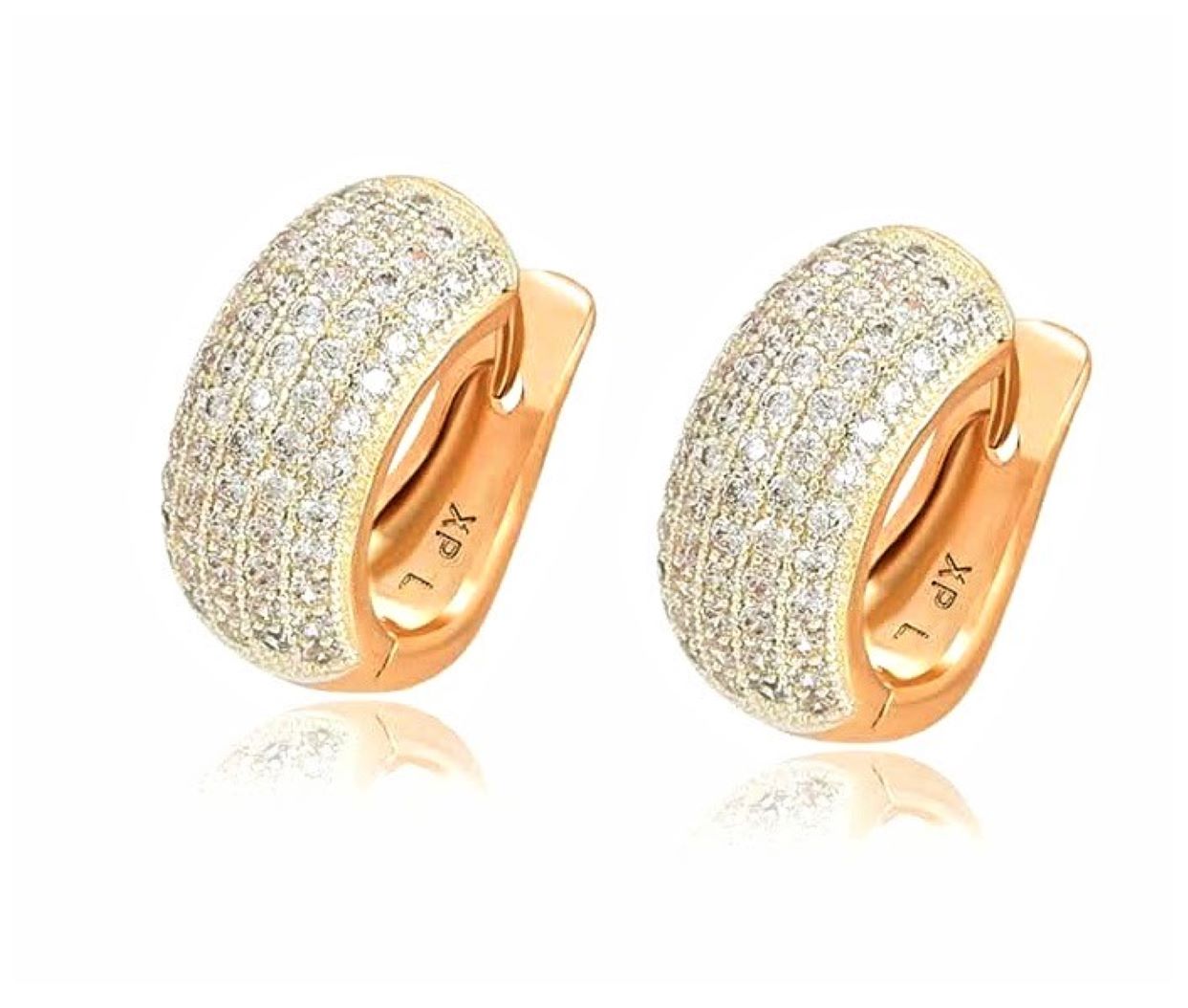 Aretes Grande Elegantes Mujer Arracadas Finas Fiesta Moda Oro Laminado 18k 