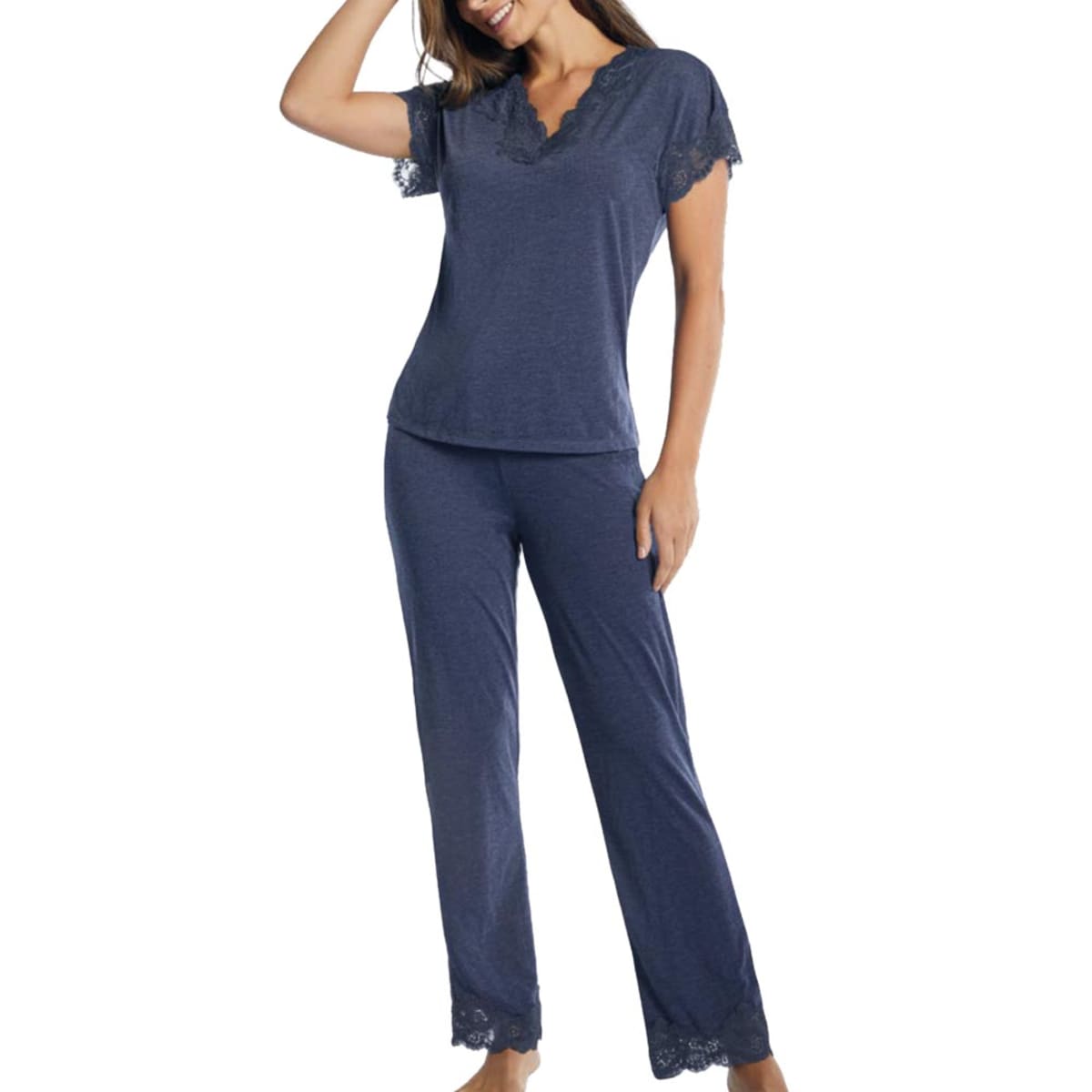 Pijama Dormir 2 Piezas Básica Love to Lounge color Azul Marino para Mujer 1042054