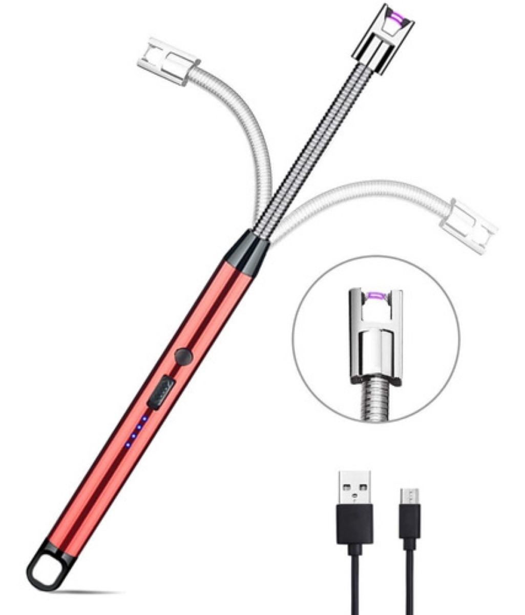 Encendedor Eléctrico Recargable Portátil USB Rojo