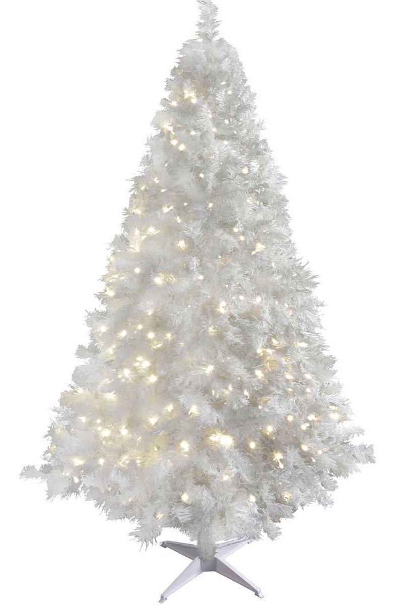 Arbol Navidad Blanco 2.0 Mts Frondoso 600 Ramas Luces Led