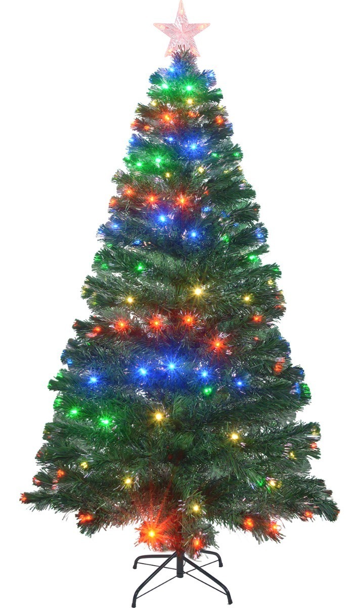 Arbol Navidad Led Fibra Optica 180 Cm 200 Ramas + Estrella 