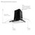 COMBO campana de pared, parrilla de inducción y gas SUPRA LUSSARI de cristal templado color negro