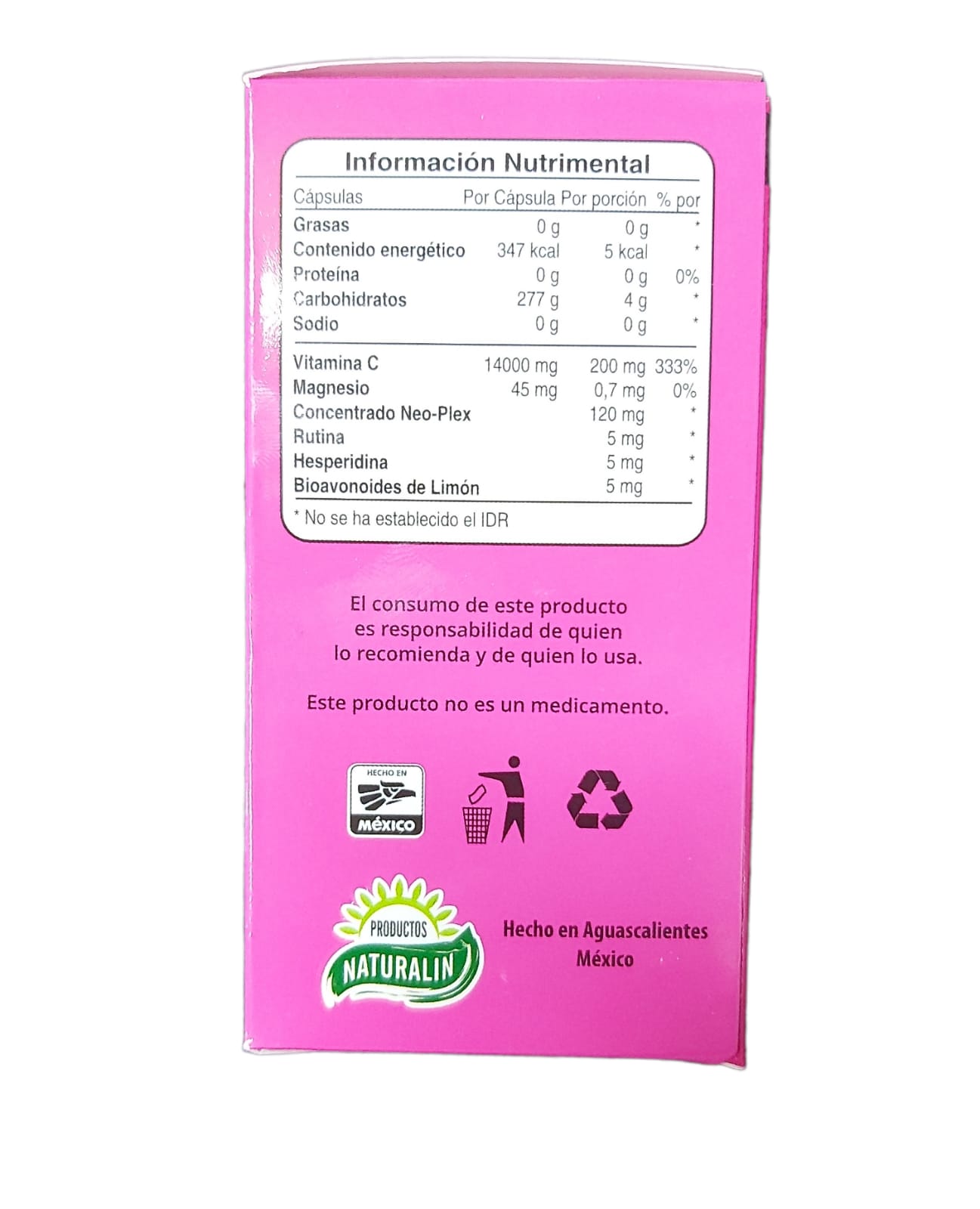 Aguaje con Fenogreco Naturalin 60 caps