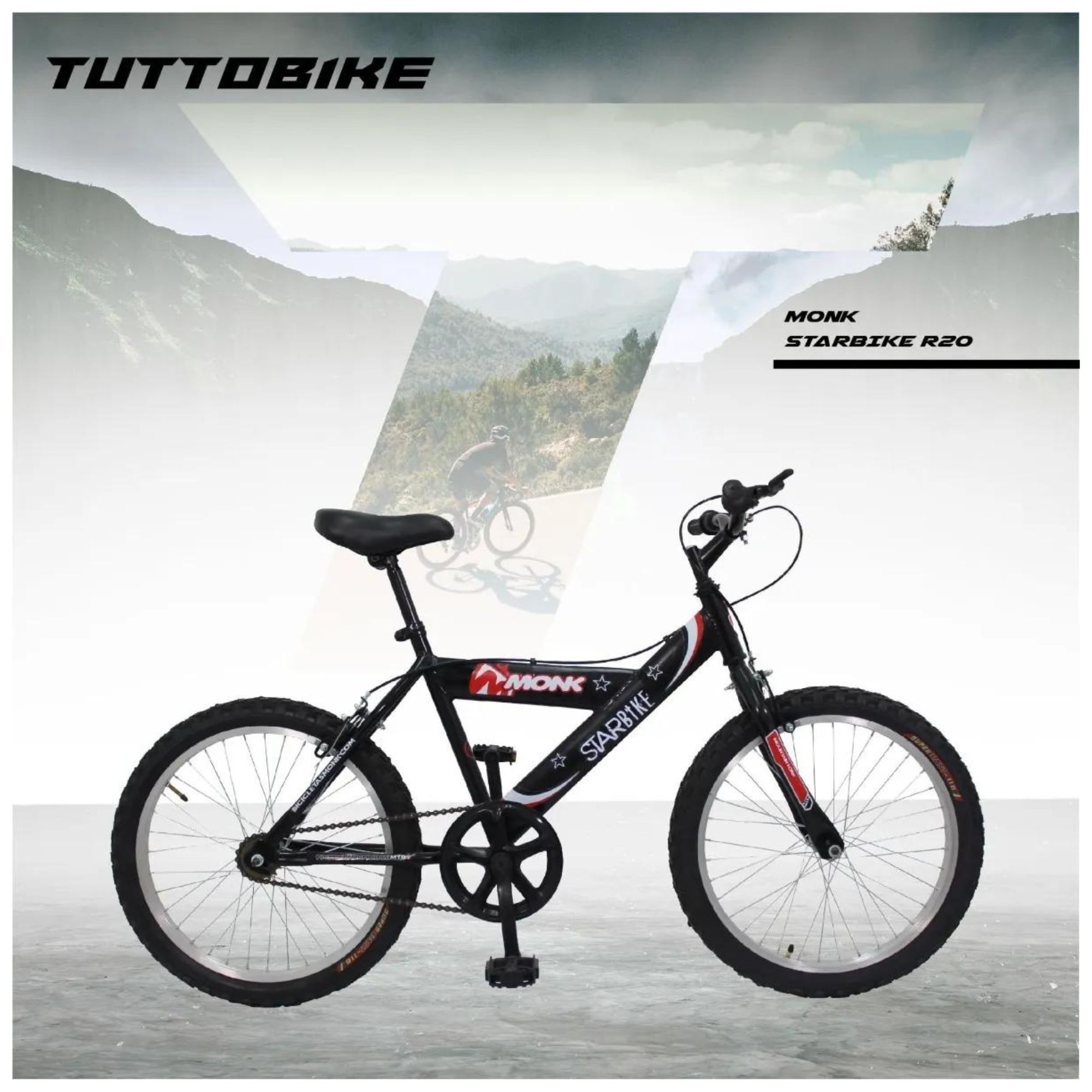 Bicicleta Monk Starbike Rodada 20 1 Velocidad R20 Negro