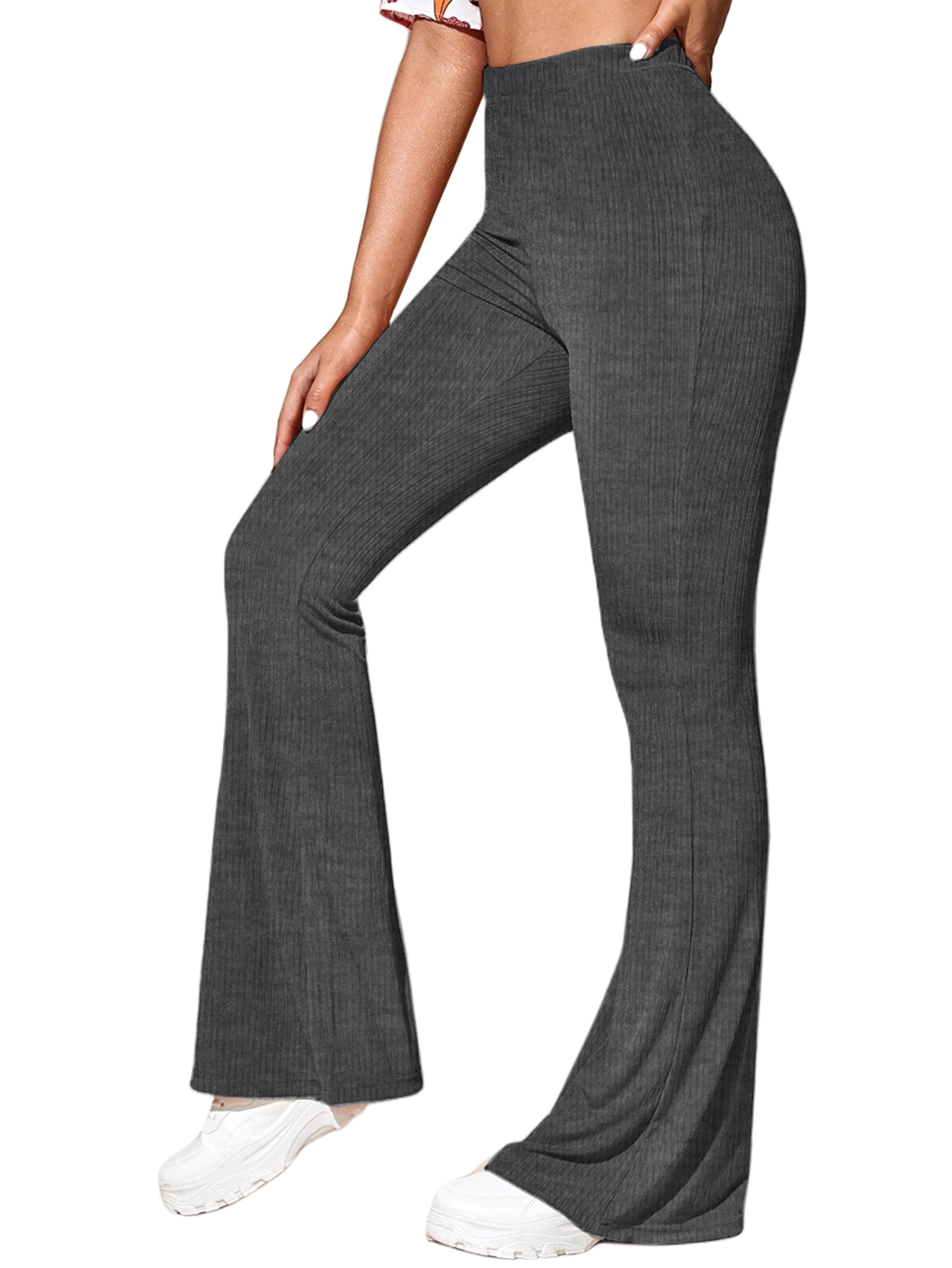 Pantalón Tokio pierna amplia acampanado ancho canalé rib tallas