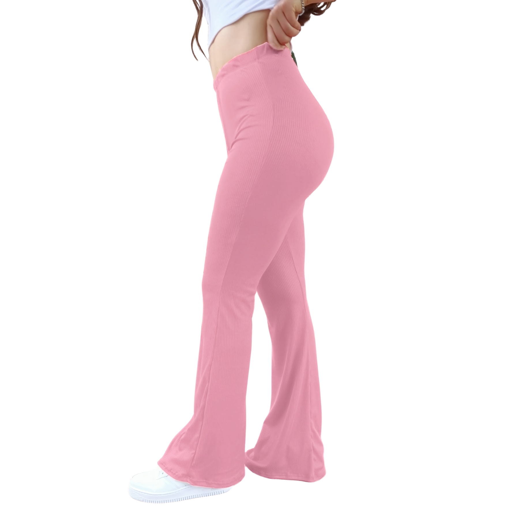 Pantalón Tokio pierna amplia acampanado ancho canalé rib tallas