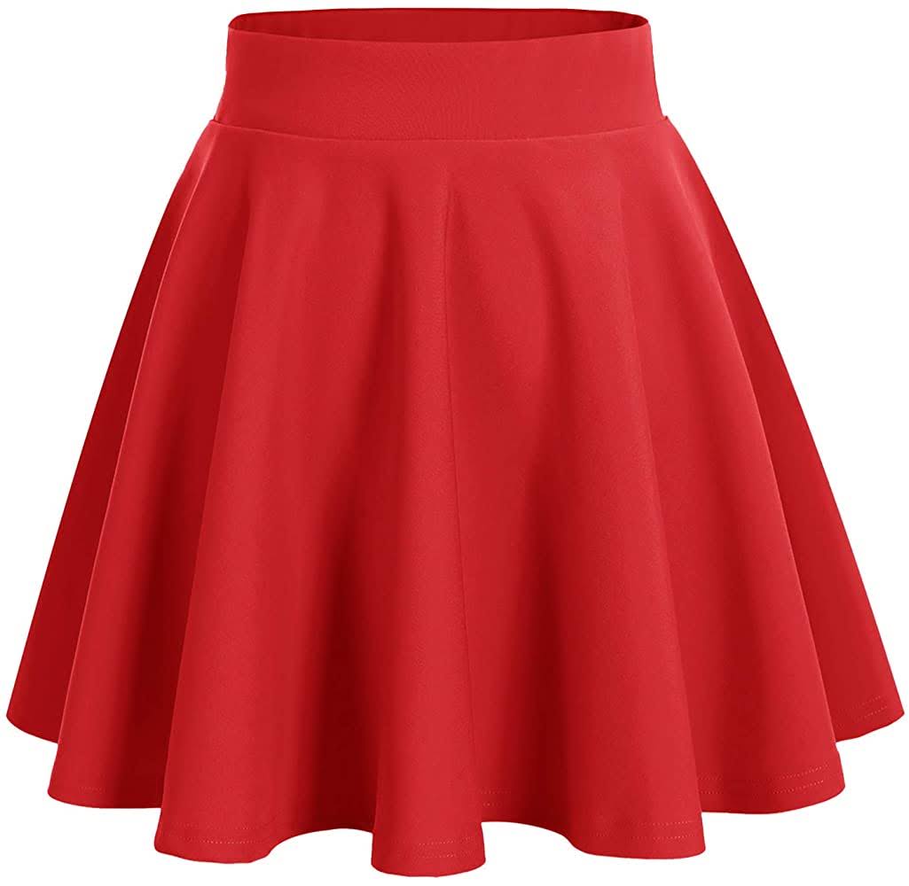 Falda Alicia Circular Corte A Lisa Básica con Resorte