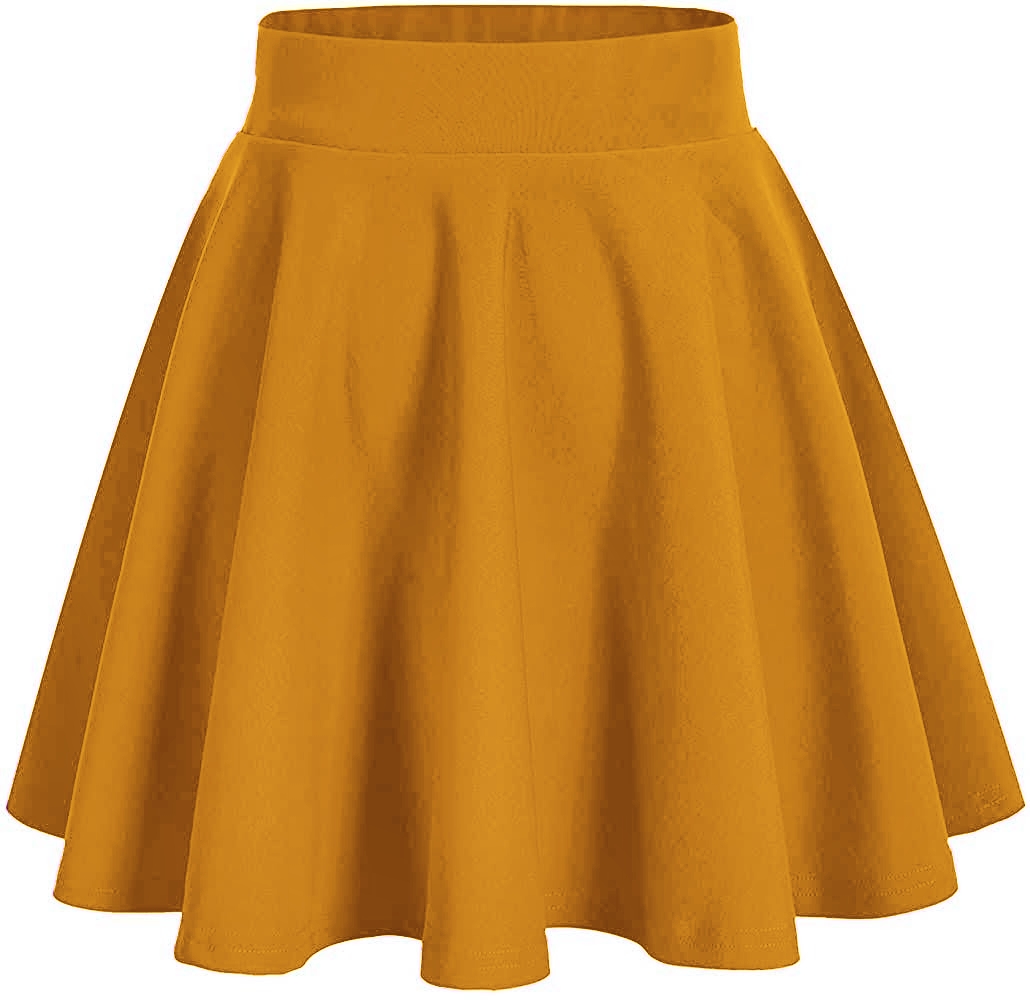 Falda Alicia Circular Corte A Lisa Básica con Resorte