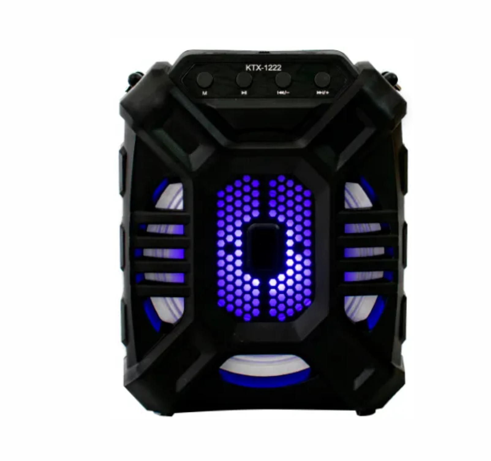 Bocina bluetooth 6.5 pulgadas karaoke, micrófono incluido, radio FM lector USB y SD con asa de tela batería recargable 1222