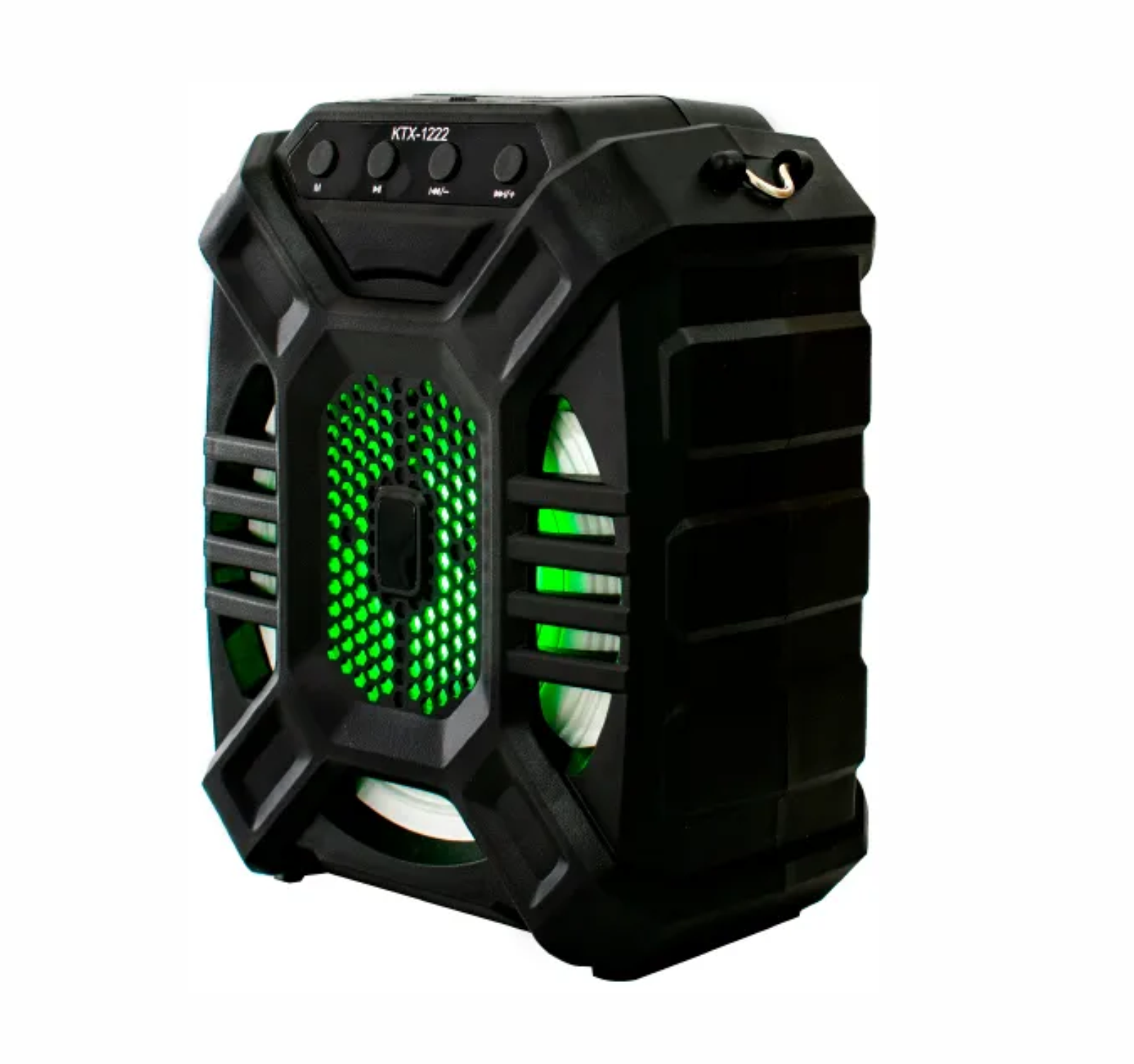 Bocina bluetooth 6.5 pulgadas karaoke, micrófono incluido, radio FM lector USB y SD con asa de tela batería recargable 1222