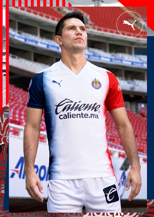 Playera Puma deportiva Chivas Away whitede hombre