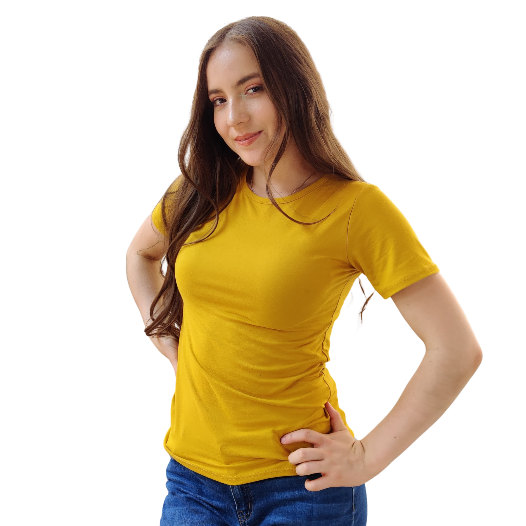 Blusa Lisa manga corta básica promocional sublimar curvy