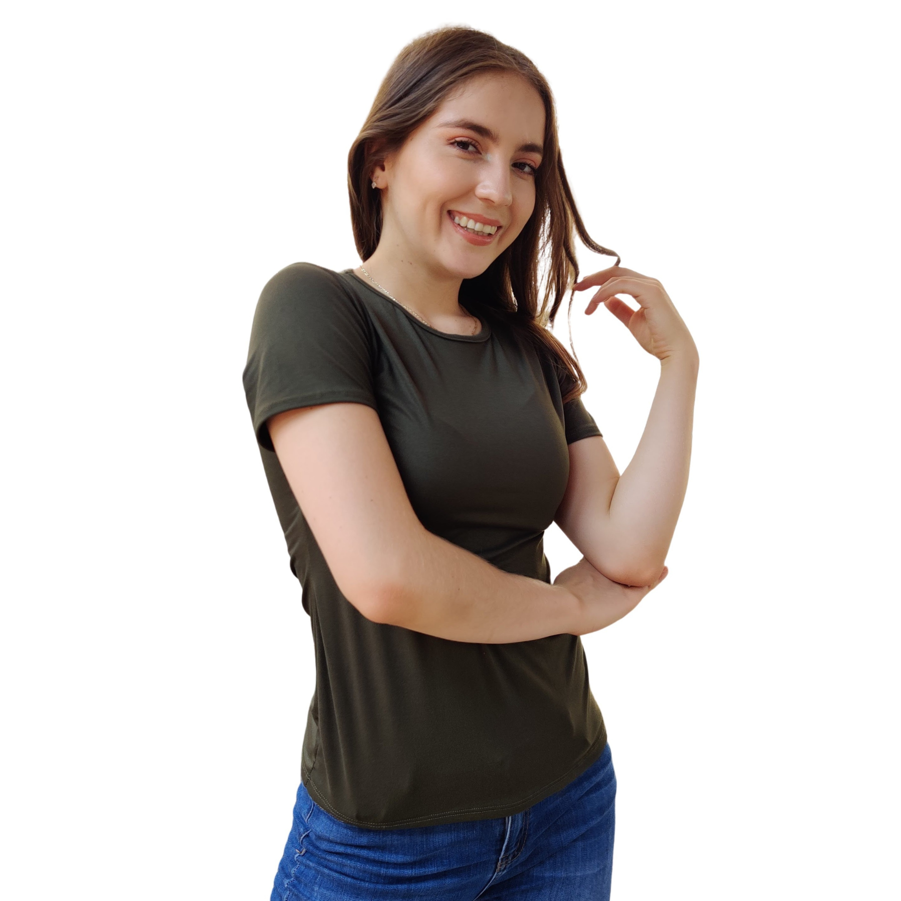 Blusa Lisa manga corta básica promocional sublimar curvy