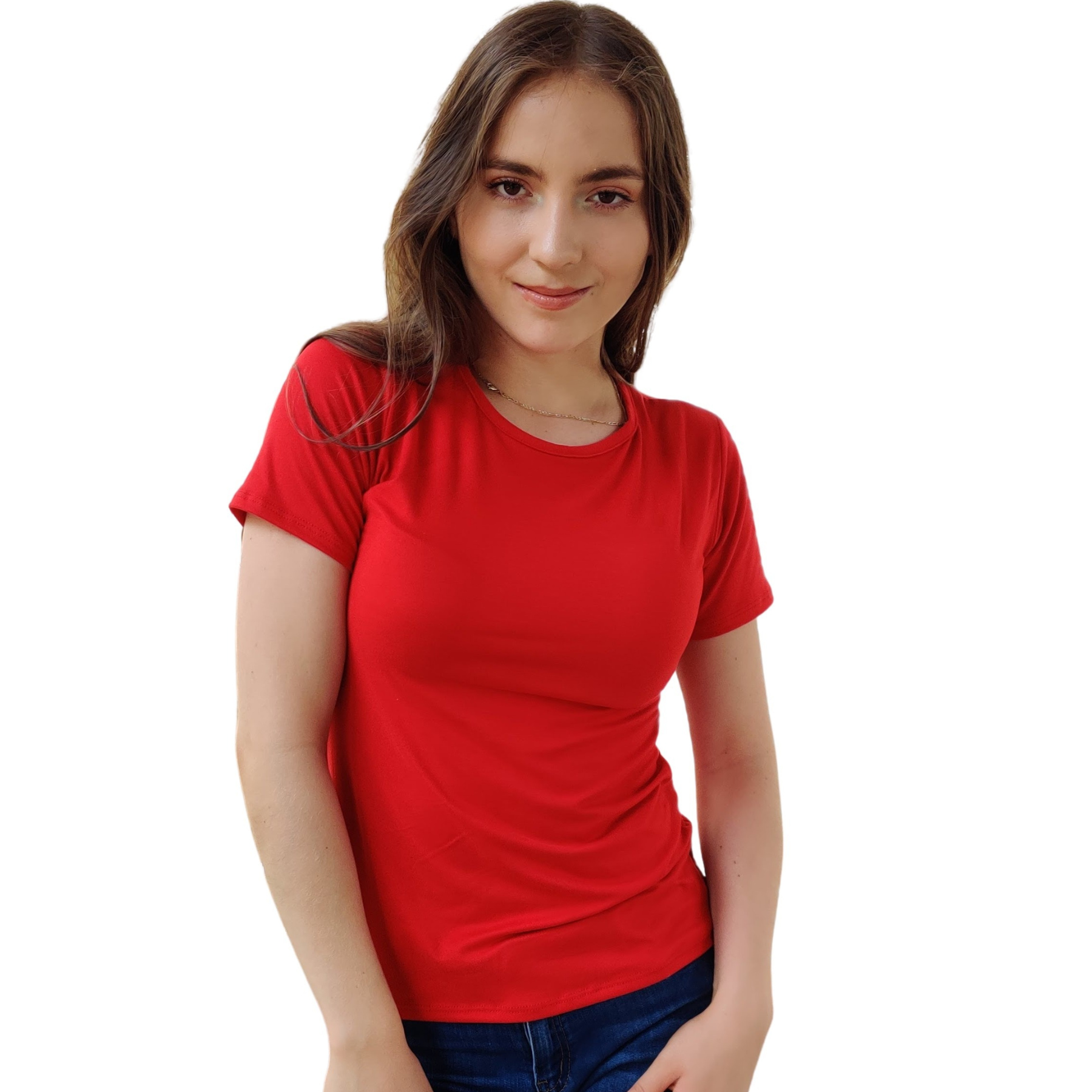 Blusa Lisa manga corta básica promocional sublimar curvy