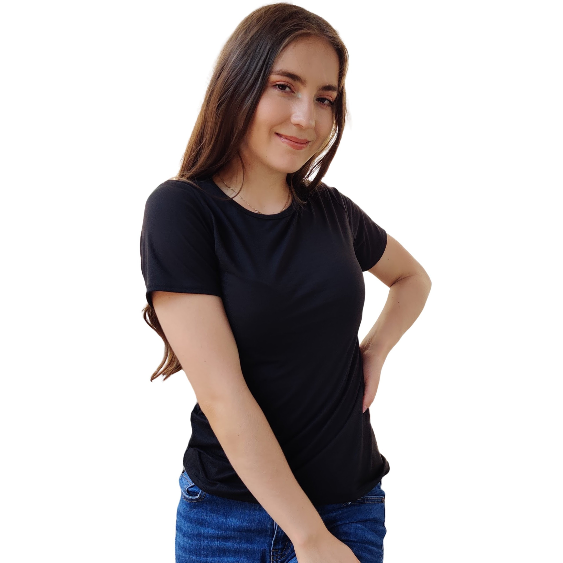 Blusa Lisa manga corta básica promocional sublimar curvy