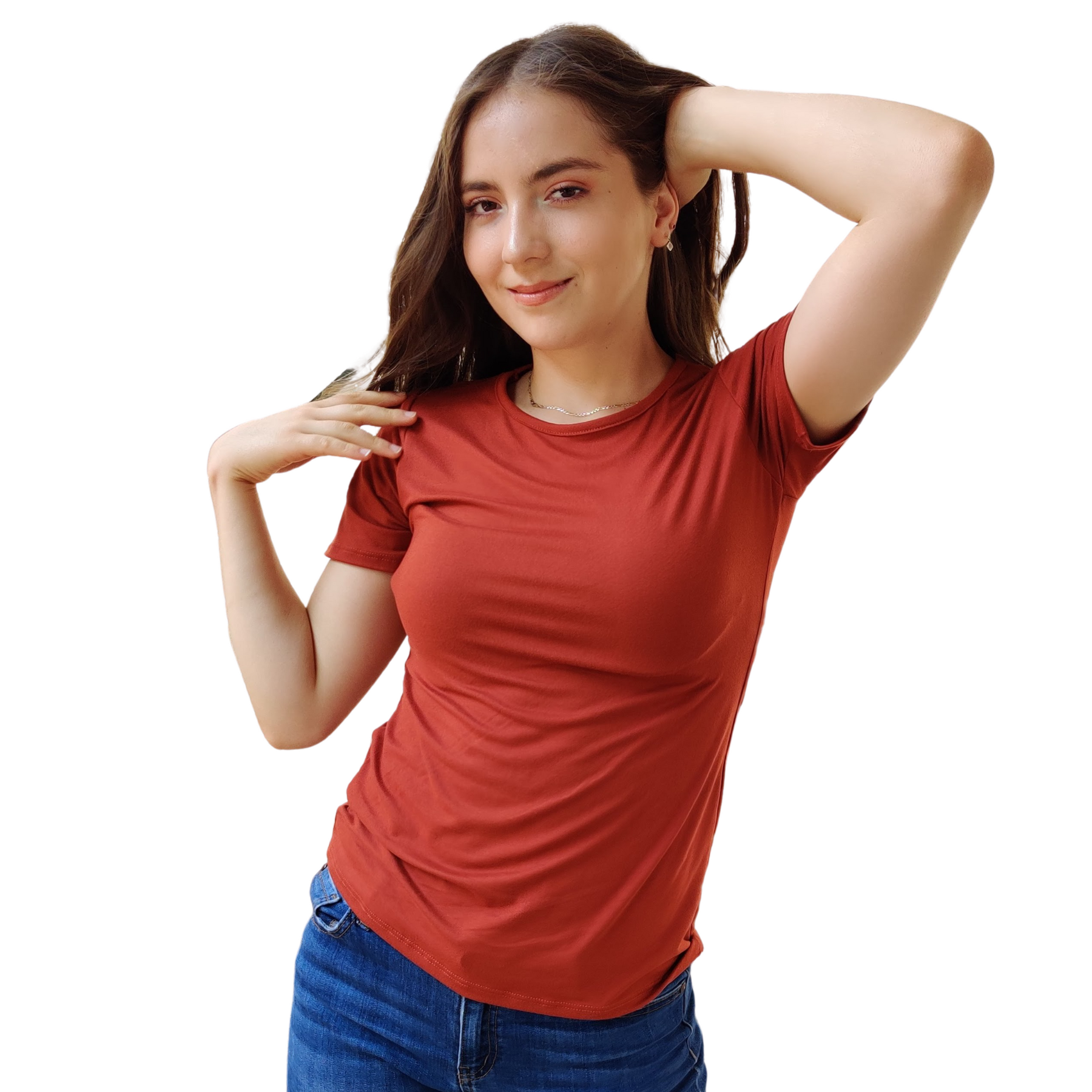 Blusa Lisa manga corta básica promocional sublimar curvy