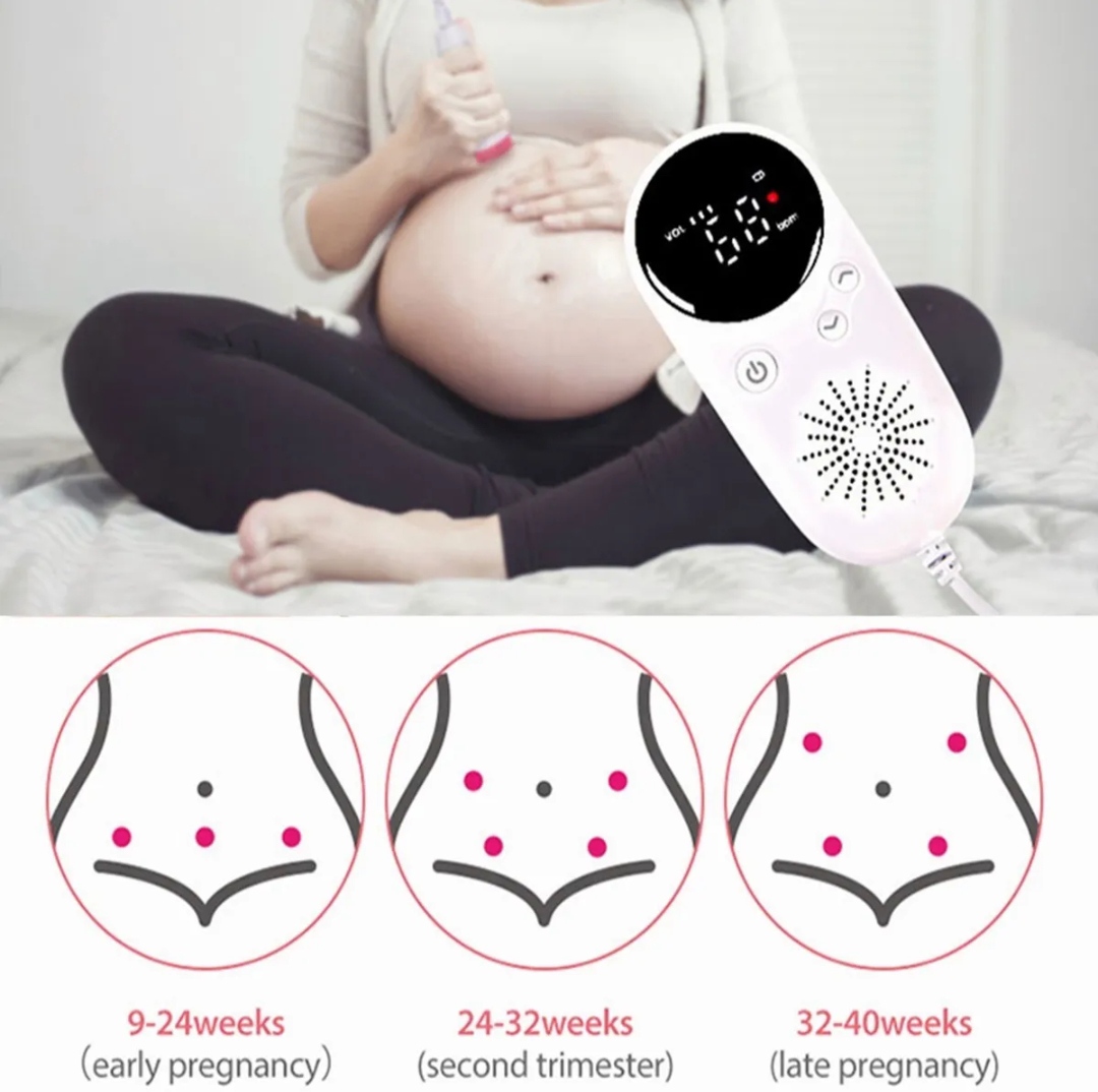 Doppler Fetal 2.5 Mhz Portátil Monitor Bebé Mujer Embarazada