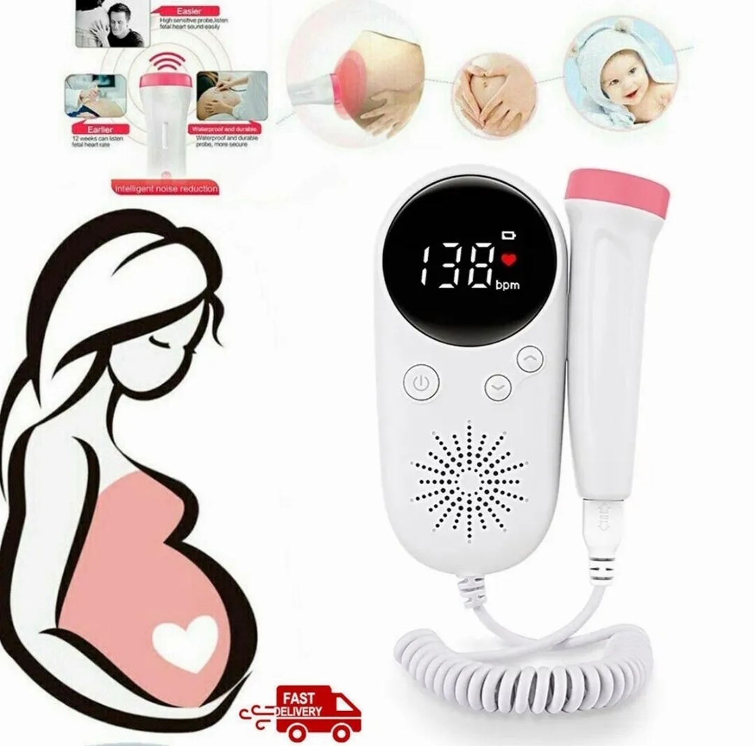 Doppler Fetal 2.5 Mhz Portátil Monitor Bebé Mujer Embarazada