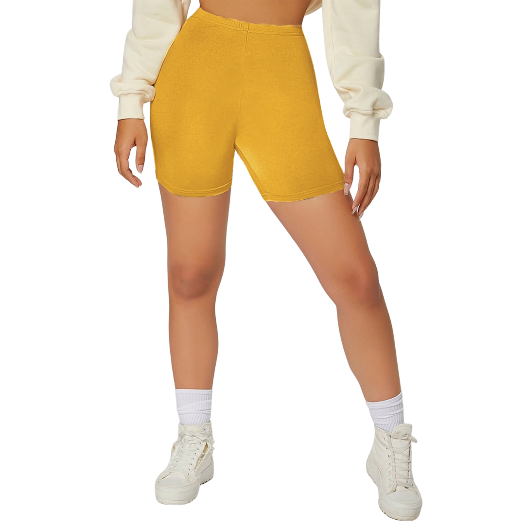 Short Biker Básico Liso con resorte likra corto basico fondo