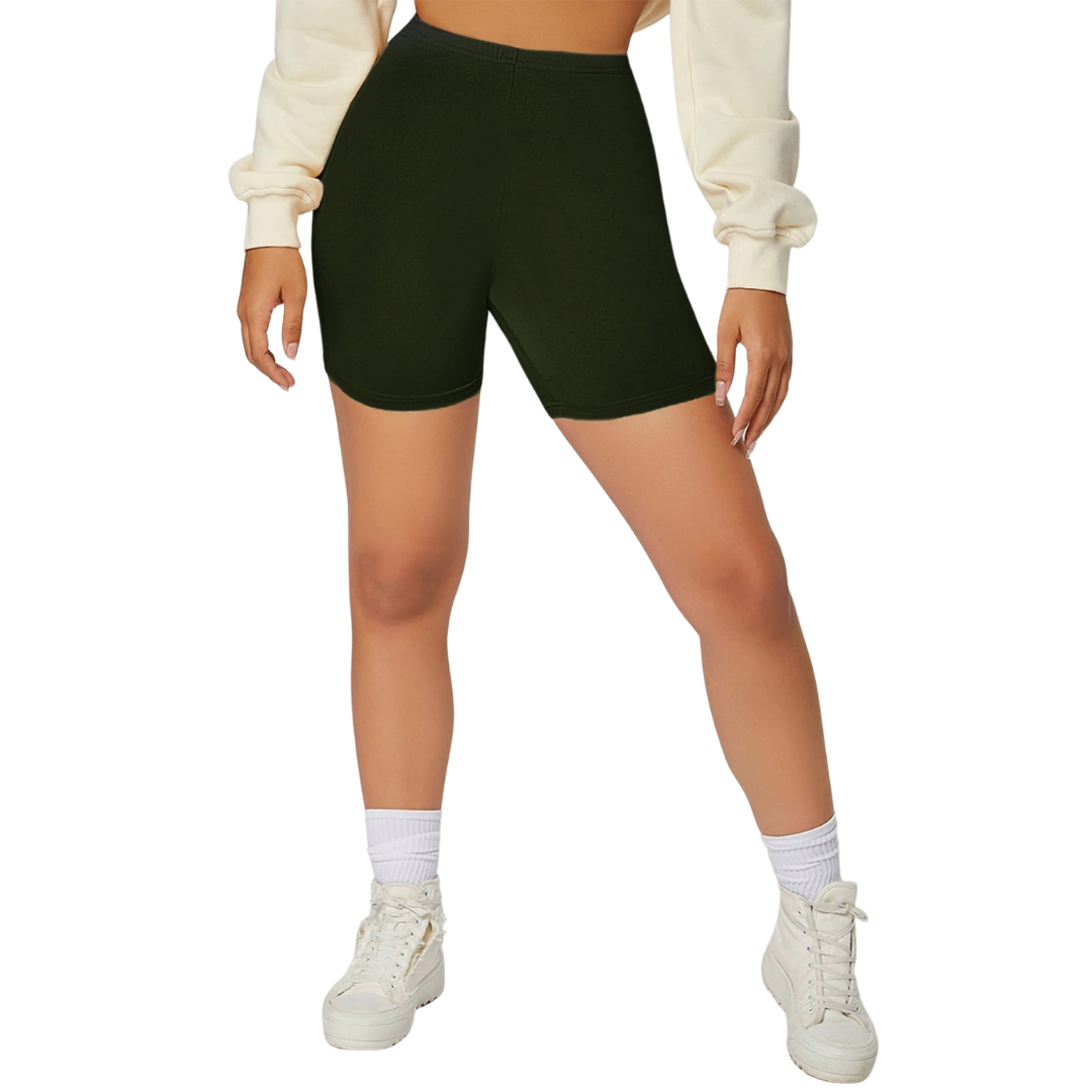 Short Biker Básico Liso con resorte likra corto basico fondo