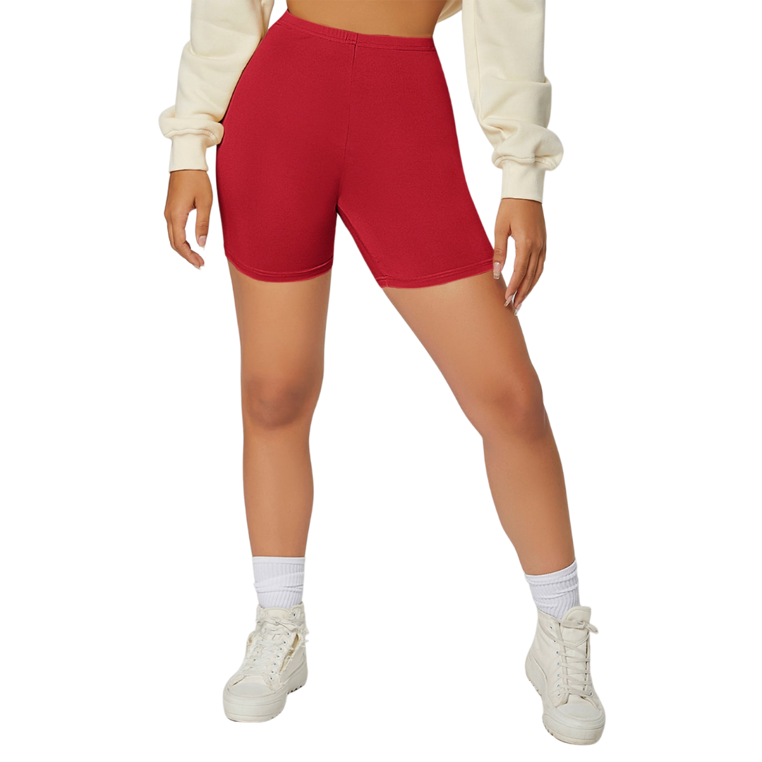 Short Biker Básico Liso con resorte likra corto basico fondo