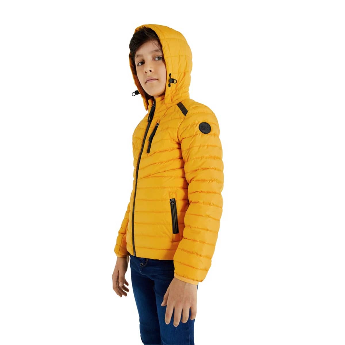 Chamarra amarillo mostaza para niño, marca Next & Co., mod. 996393