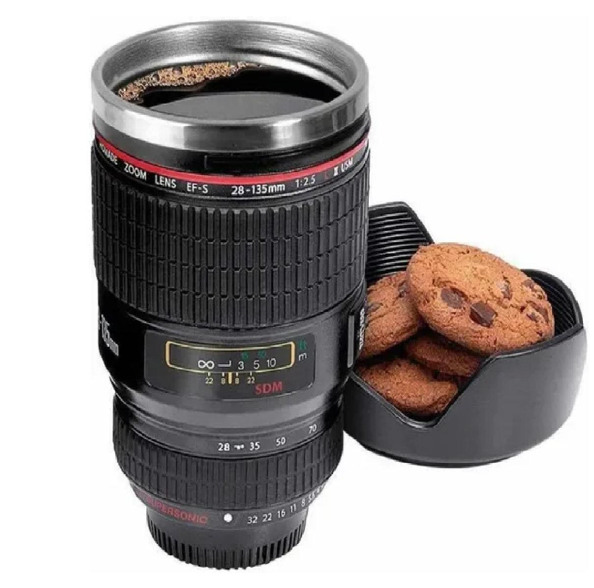 Termo Acero Inoxidable Café Lente Cámara 400ml